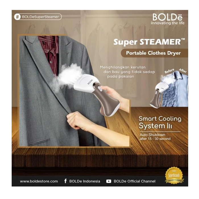 BOLDE Super Steamer Setrika Uap Tangan - Biege